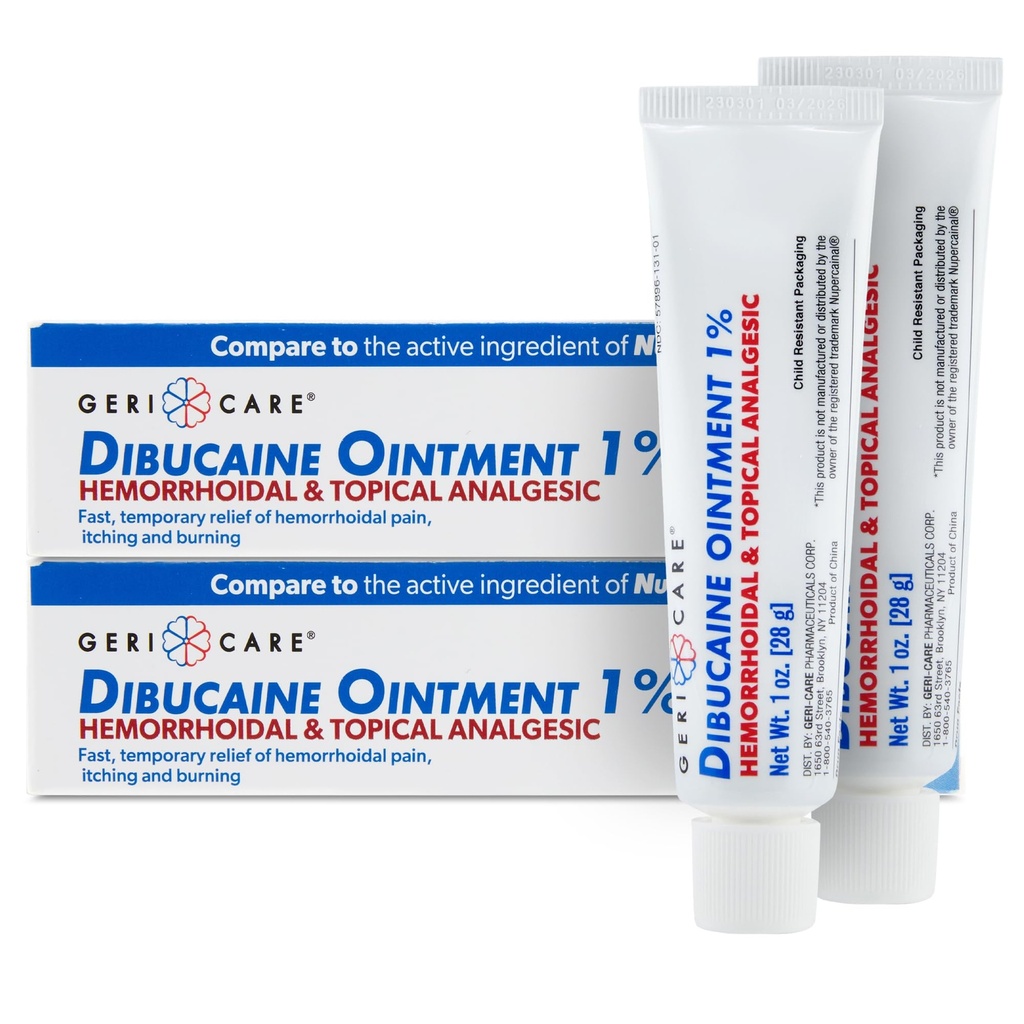 GeriCare Dibukain Hemorroid Masť 1% Bolesť-relief Hemorroid Cream 