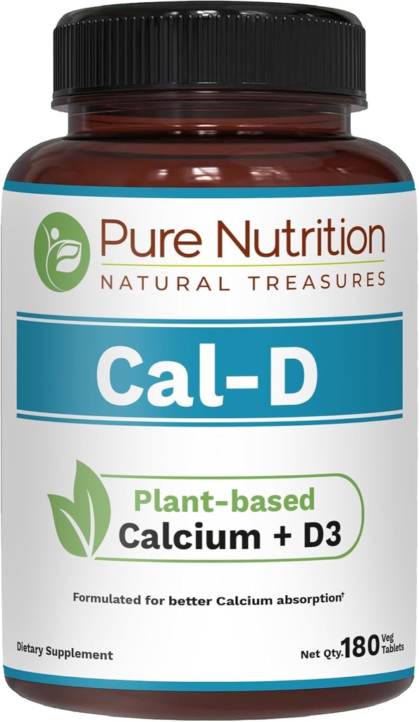Pure Nutrition Cal D - Plant Based Calum with VIT D3 K2 & Magnézium 