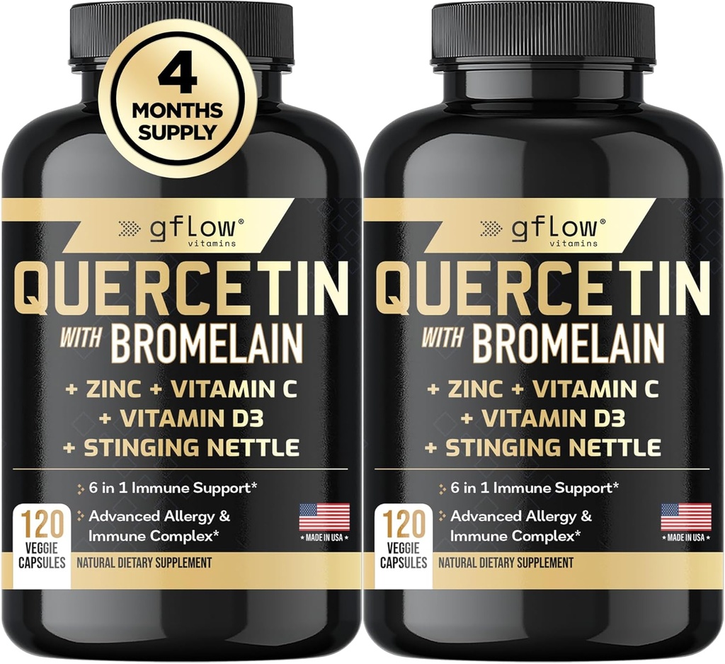 Quercetin s hypromelínom, Stinging Nettle Supplement, zinok Vitamín C vitamín D 