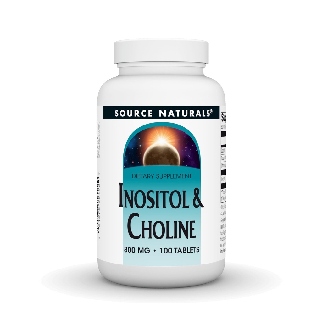 Zdroj Naturals Inozitol & Choline 800 mg podporuje zdravú nervovú funkciu - 100 tabliet