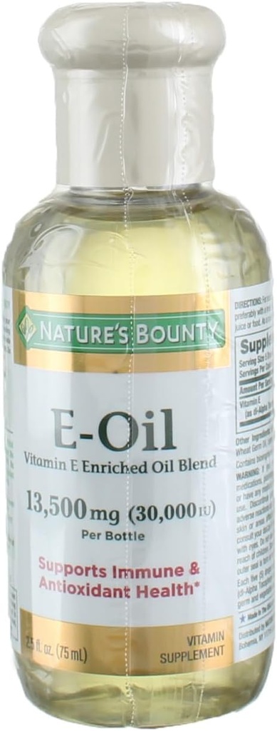Bounty vitamín E-Oil v prírode 30 000 IU (topické alebo orálne), 2,5 Ounces (3)