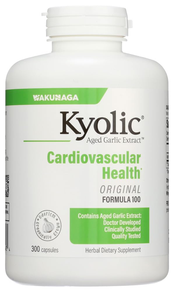Kyolic Aged Cesnak Extract - Original Cardiovaskulárne Formula 100, High Potency 600mg, 300 caps., (Wakunaga/Kyolic)