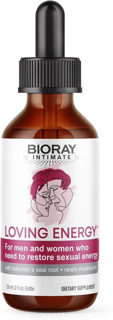 BIORAY Intimate Loving Energy - 2 fl oz - s liečivými hubami - Non-GMO, Vegan, Gluten Free