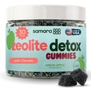 Zeolit Detox pre deti a dospelých, Heavy Metal Zeolit a Chlorella Detox Gummies, Alternative to Activated Charcoal, Gentle Daily Toxin Cleans for Kids & Adults, 60 Green Apple Vegan Gummies