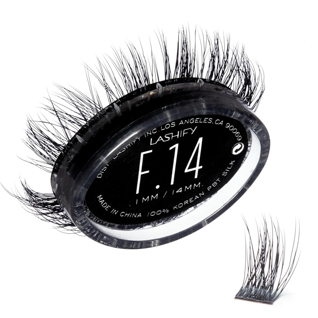 Lashify Fluffy 14mm Gossamer predĺženie rias Refill, Black, Easy DIY False Lashes Ak chcete pridať plnosť a rozmer
