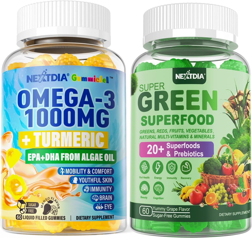 Vegan Omega-3 Gummy + Super Greens Gummies