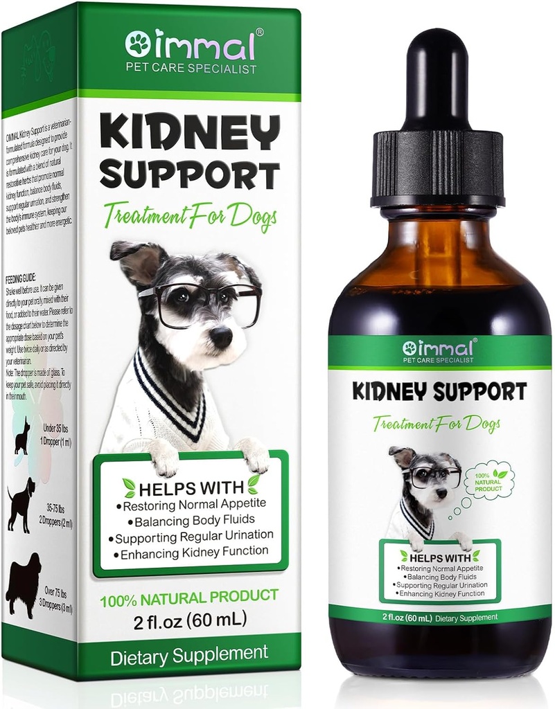 Pečeň Podpora pre psy, Pečeň a obličky Podpora pre psy s prírodným bylinný extrakt pomáha vyváženie psov Pečeň & Obličky zdravie, Pet Supplement - Pečeň podpora kvapky na zlepšenie psa energie - 2 fl.oz