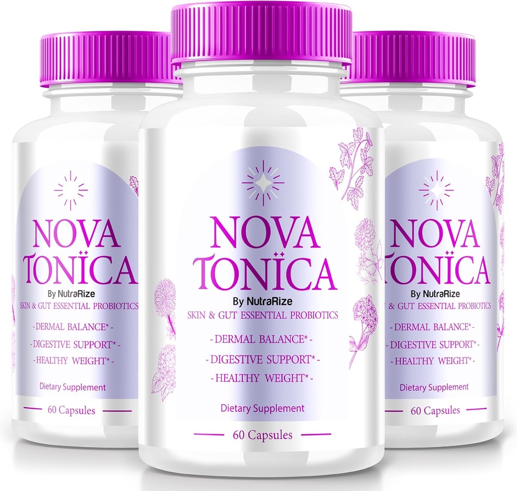 (3 balenia) NovaTonica Kapsule, Nova Tonica na podporu prirodzene zdravá a žiariaca koža, Extra silný doplnok na podporu hydratácie, Skin-Enhancing Vitamínové pilulky, Nova Tonic Recenzie (180 kapsúl)