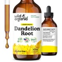 Wild & Organic Dandelion Root Extract Drops - Liver Cleanse Detox - Herbal Dandelion Tincture - Liver Support Supplement - Add to Tea - Vegan, Sugar & Alcohol-Free Liquid Drops - 4 fl oz