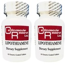 Kardiovaskulárny výskum Lipothiamin B doplnok 120 tabliet - vitamín B1 Teraz s kyselinou Alpha Lipoová - 2 X 60 Počet