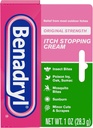 Benadryl Pôvodná sila svrbenie zastavenie anti-svrbenie krém, difenhydramín HCl Topical Analgéza a zinok acetát kože Protectant, Relief from Most Outdoor svrbenie, 1 oz (Pack of 6)