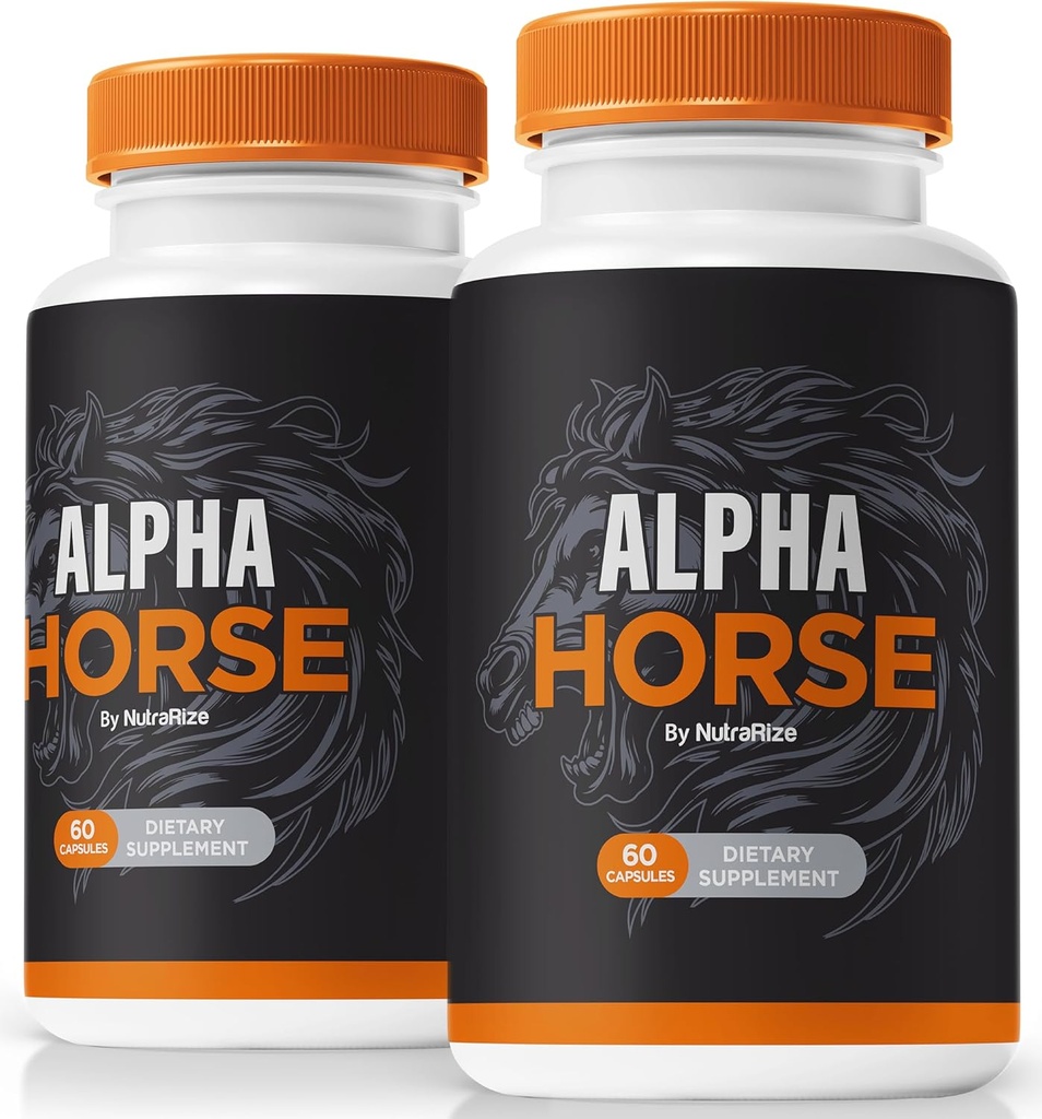 (2 balenia) Alpha Horse Kapsule, Alpha Horse Official Male Formula Pills, AlphaHorse od Výdrž a výkon, Alfa Horse Pre mužov Premium Raz denne Pill Pastilla, Alpha Hrse Complex (120 Kapsule)