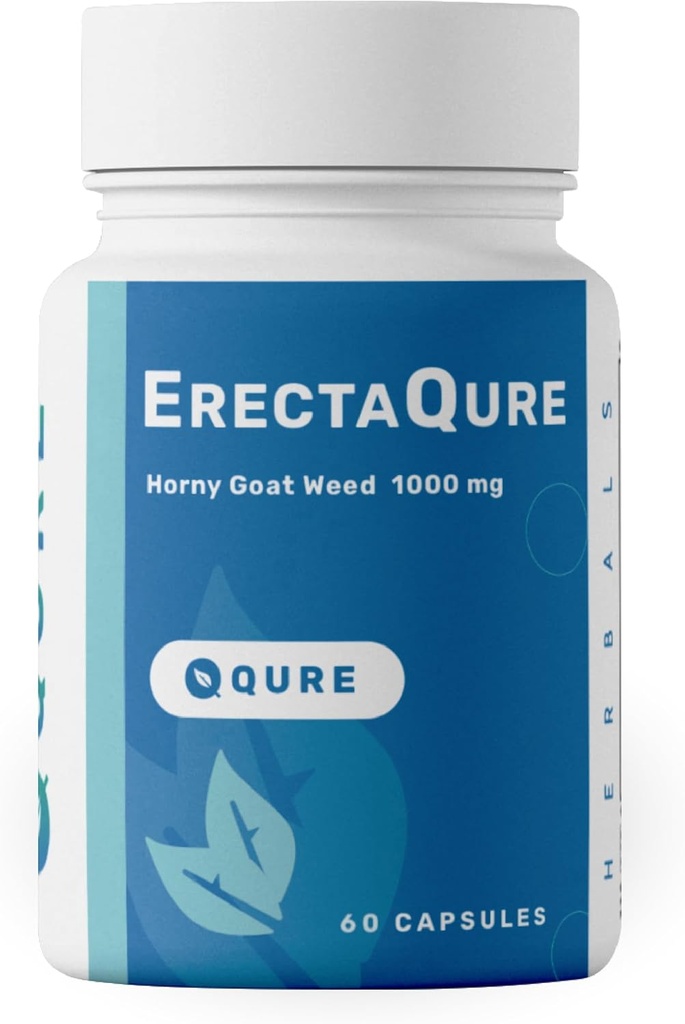 ErectaQure Horny Koza burina pre mužov - Mužské vylepšenia doplnok pre zvýšené mužské Drive - Tongkat Ali, ženšen Root & Superoxid anions - 60 Kapsule Gluten-free