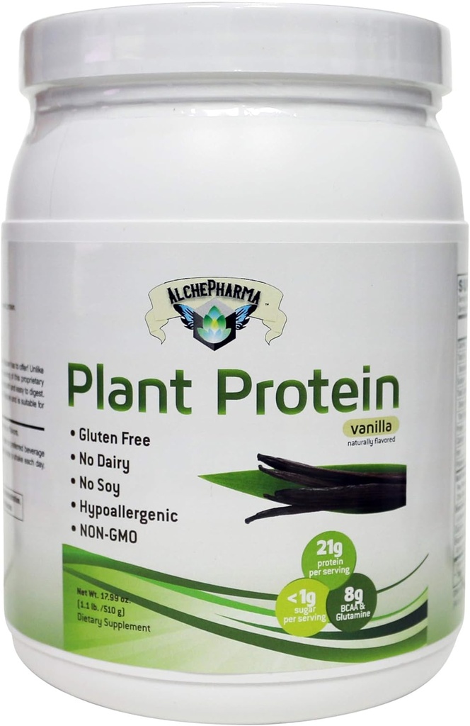 Plant Protein (Premium Blend) - No Soy, Hypoalergenic, No Grit (Ponúka Omega 3 Rich Sacha Inchi and Chia) - 1,1 lb (510G) - Čokoláda