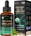 USDA Organic Oil of Oregano - Tekuté kvapky s vitamínom E - Made in USA - Supplement for Immune Support, Digestion Health & Antioxidant - Non-GMO, Natural, Vegan - As Pills, Capsules, Softgels 1 fl oz