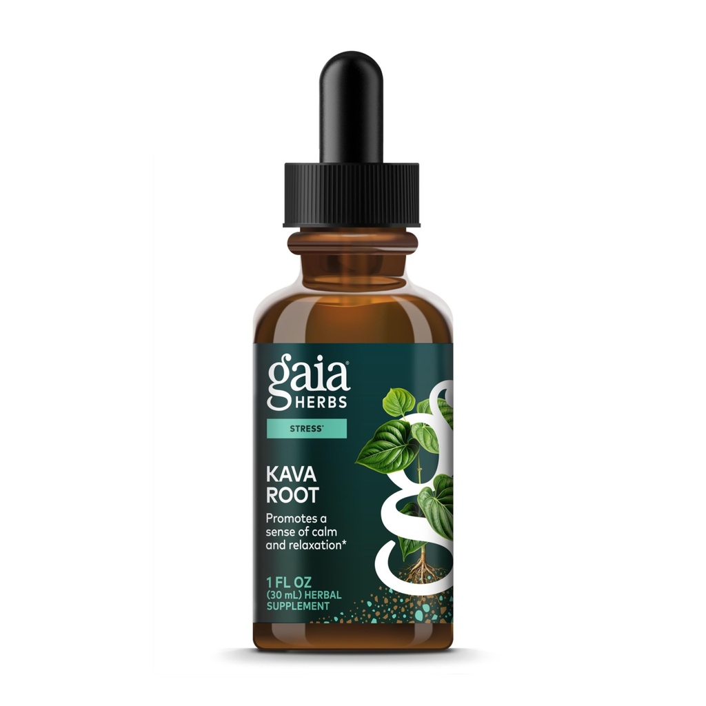 Gaia byliny Kava Root extra sila - pomáha udržiavať zmysel pre prírodné pokoj, relaxáciu,* a emocionálne wellness počas stresu - vyrobené s Noble Kava Cultivary - 1 Fl Oz (20-Deň dodávky)