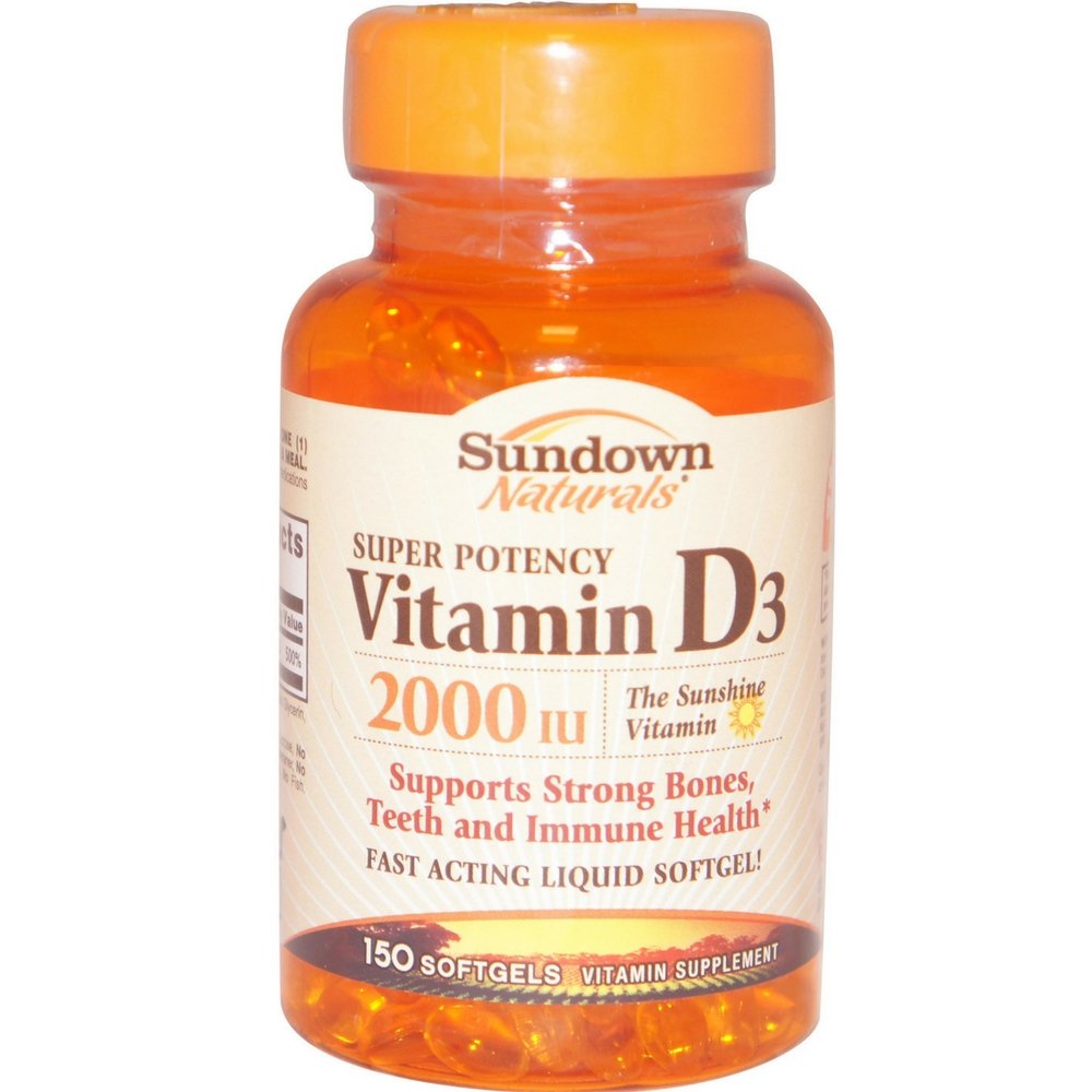 Sundown, vitamín D- 2000 Iu Softgels, 150 ot