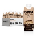 Evolve Plant Based Protein Shake, Café Mocha, 20g Vegan Protein, Dairy Free, Non-GMO, 10g Fiber, 11oz, (12 balenia) (Formula May Vary)