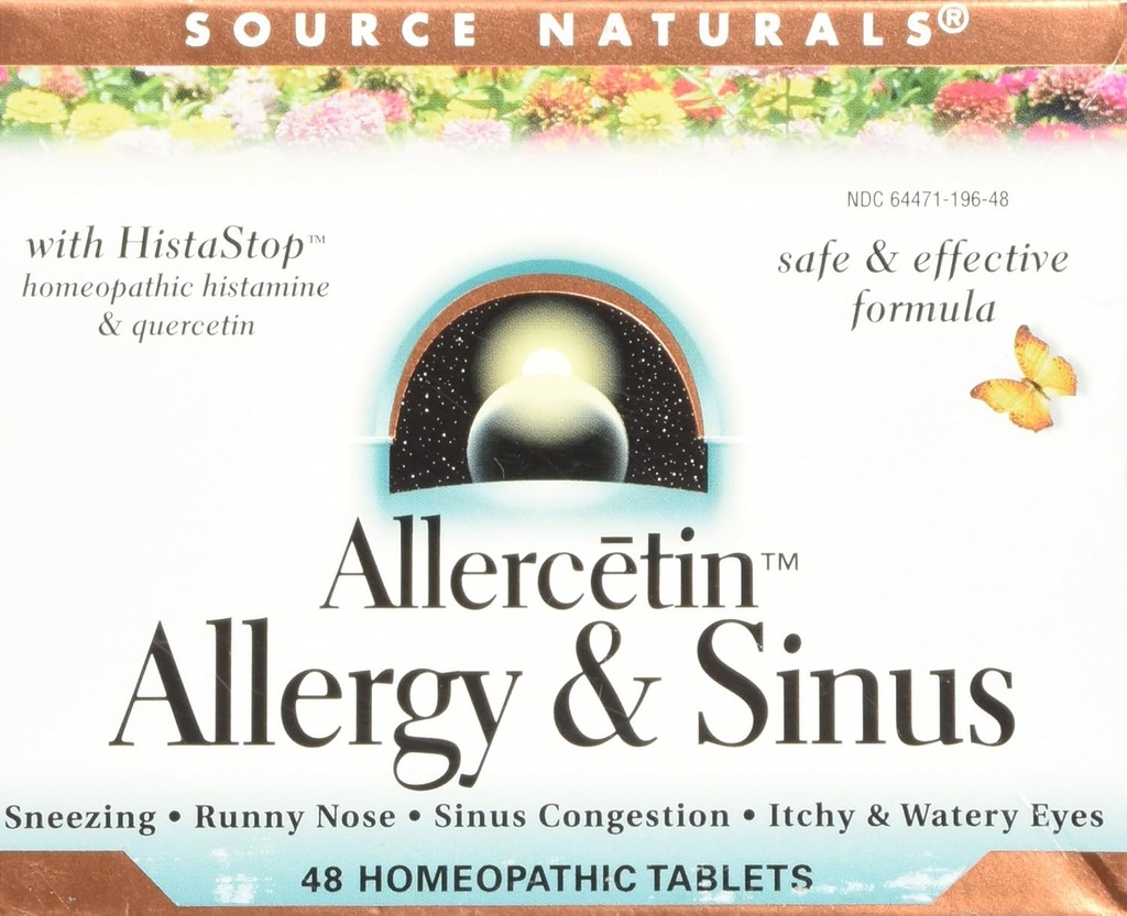 Zdroj Naturals Allercetin Alergia & Sinus, Homeopatické tablety, 48 tabliet