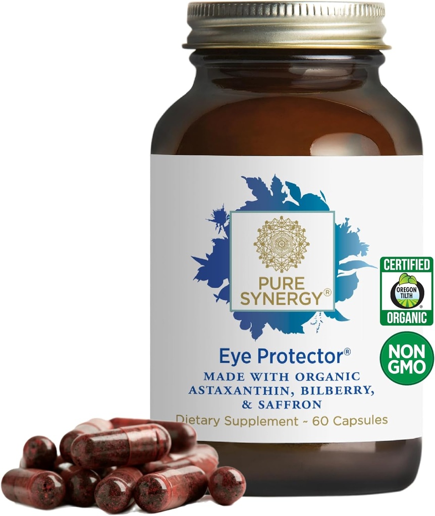 PURE SYNERGY Eye Protector 100% Natural, Vegan Eye Health Supplement 