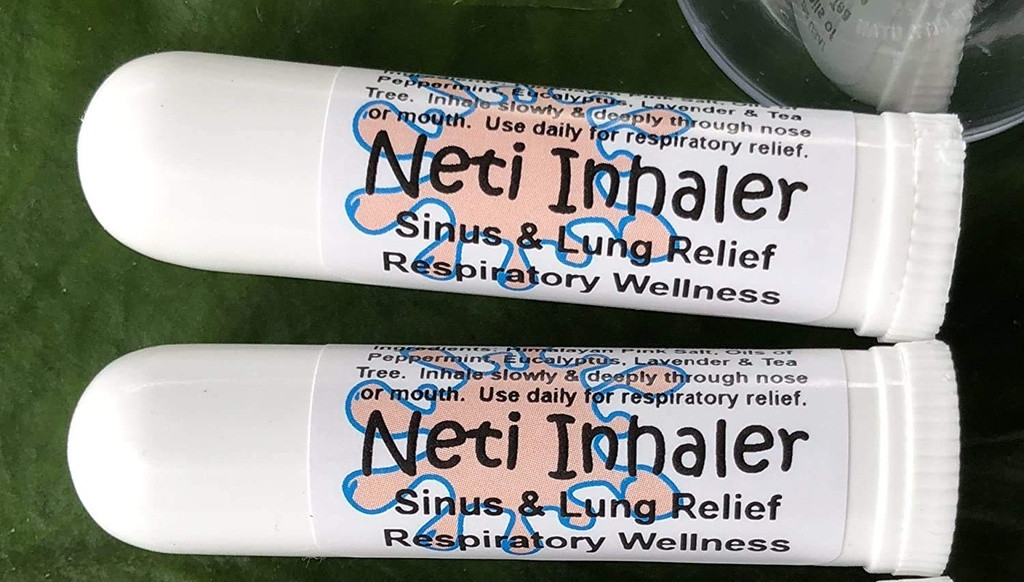 Urban ReLeaf NETI Salt Air Relief INHALERS! Sada dvoch (2) Sinus & Lung, Himaláyan a Botanicals! Respiračný Wellness. Liečenie aromaterapie. Energia! Chlad, astma, kašeľ, zápal priedušiek 100% prírodné