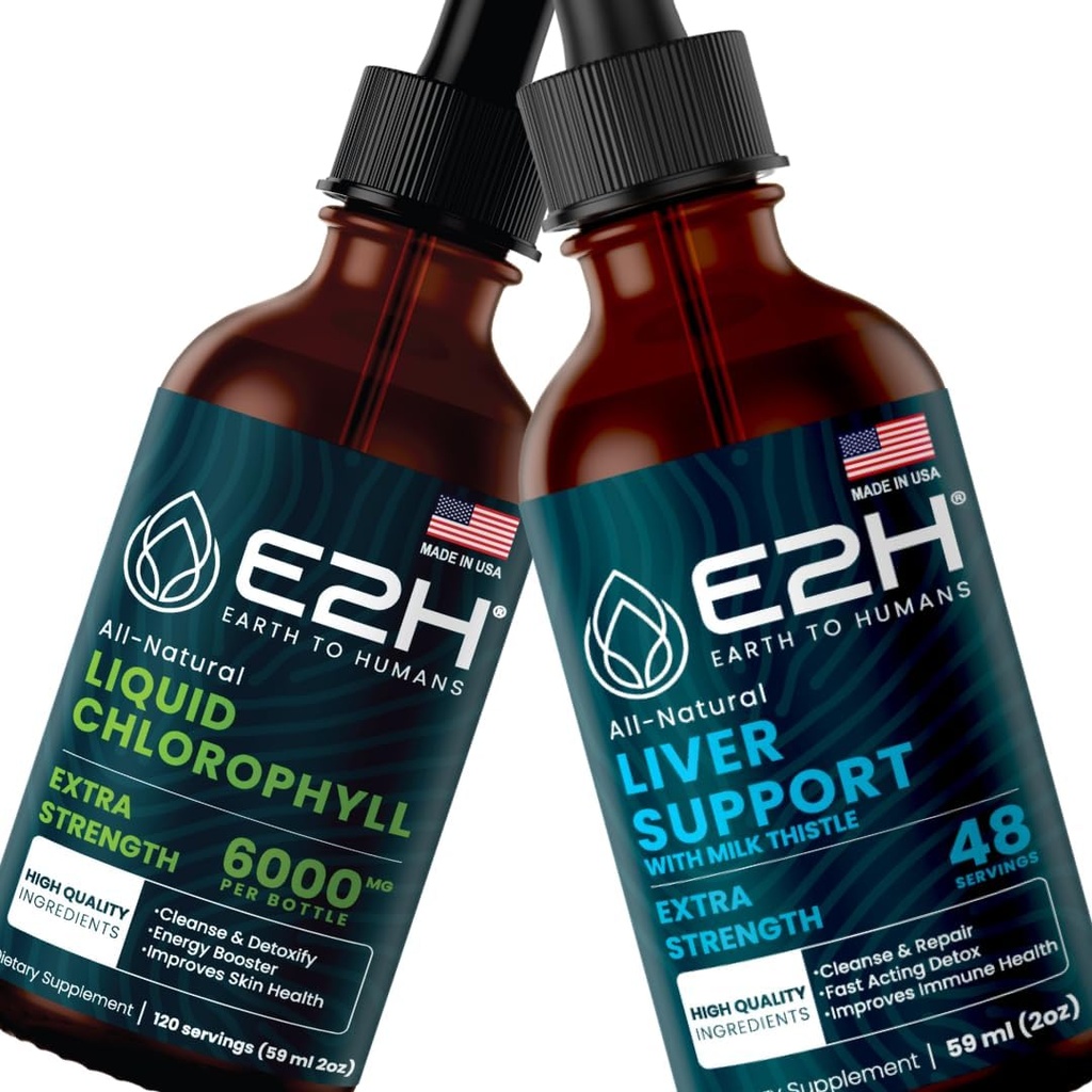 E2H: Liquid Chlorofyl a Pečeň podpora Doplnok 