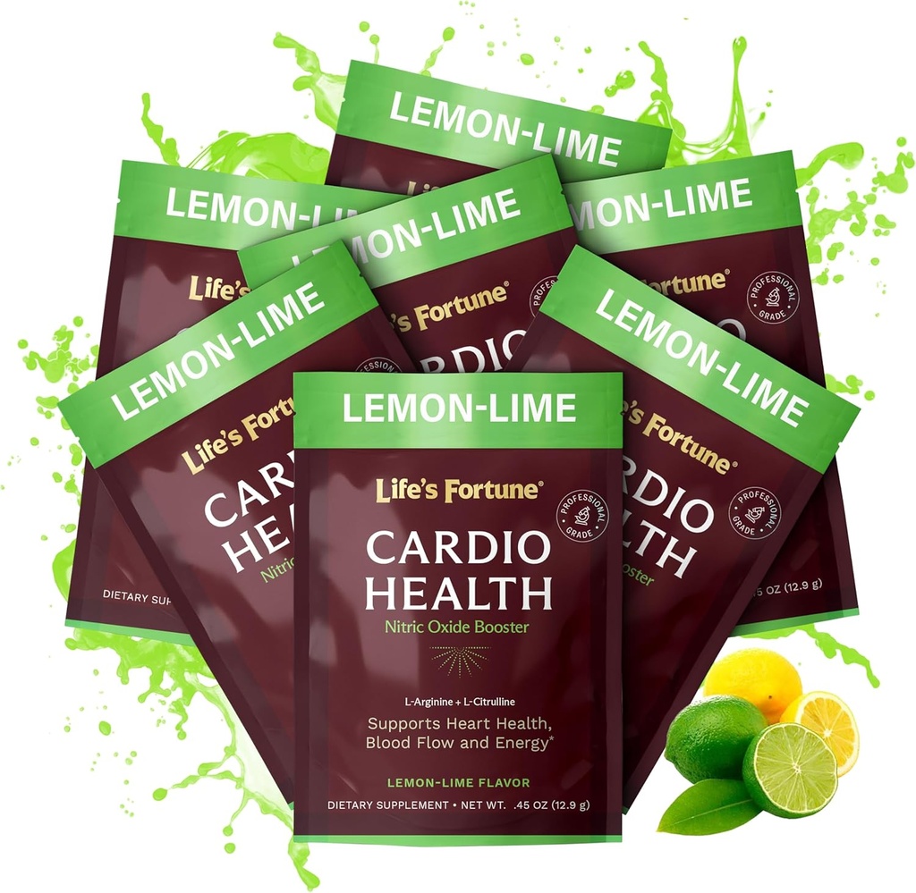 Life's Fortune L Arginine L Citruline Supplement Powder - High Potency Nitric Oxide Supplement Booster with Natural Lemon Lime flavor, 7 Servings (Pack of 1)