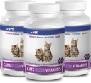 antioxidant pre mačky - Ultra Vitamíny pre mačky - Zdravé minerály a vitamíny Formula - Žuvačky - Vápnik pre mačky - 3 fľaše (270 Treats)