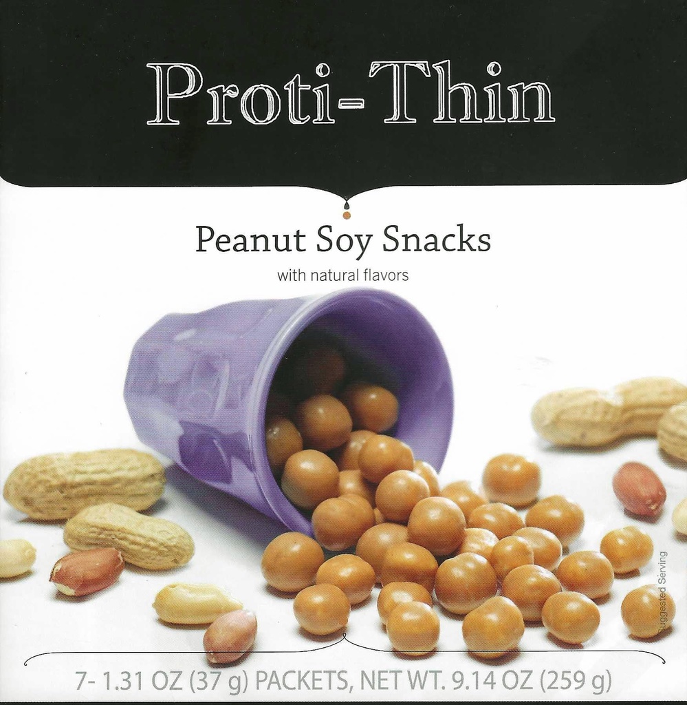 Proti-Thin Arašidové Sója Snacks, 15g Protein, Nízke kalórie, Nízky tuk, Nízky obsah tuku, No Gluten Ingredients, Diet Protein Puffs, KETO Friendly, Ideal Protein Compatible, 7 Count Box