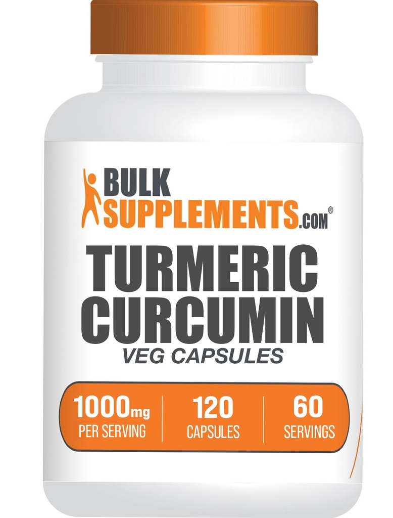 BulkSupplementments.com Turmeric Extract Kapsule - Turmerica Supplement, Turmerica Curcumin Supplement 1000mg - Gluten Free,120 Veg Kapsule (Pack of 1)