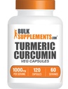 BulkSupplementments.com Turmeric Extract Kapsule - Turmerica Supplement, Turmerica Curcumin Supplement 1000mg - Gluten Free,120 Veg Kapsule (Pack of 1)