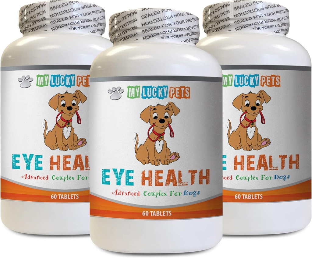 Pes imunitný boost - pes zdravie očí - Advanced Formula - Výhody vízia - Imunitná podpora - Vitamín d pre psy - 3 fľaše (180 liečba)