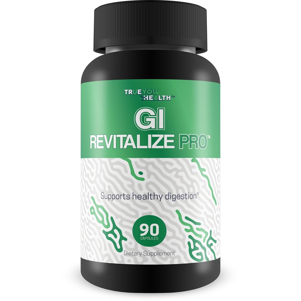 GI Revitalize Pro - Gut zdravotné doplnky pre gastrointestinálnu podporu zdravia - Podporte zlepšenie trávenia, vstrebávanie živín, & Pravidelnosť - Vitamín D & Psyllium - Bonus Immune podpora Výhody