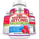 ČERSTVÁ ZDRAVOTNÍCKA Pure 100% Malinová Ketones Max 1000mg Per Serving - 3 mesiace Zásobovanie Non GMO - Advanced Weight Loss Support - 180 Kapsule