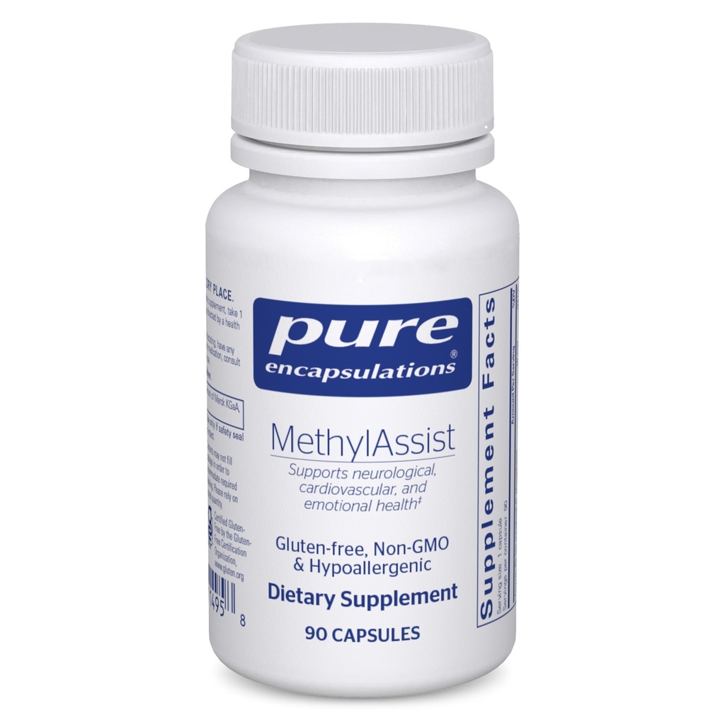 Pure Encapsulations MetylAssist 90's - B vitamín komplex - podpora metylácie* - zdravie srdca a mozgu - Non-GMO & Gluten Free - 90 Kapsule