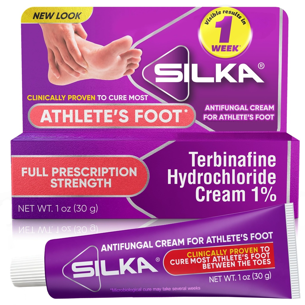 SILKA Anti-Fungal Cream, Klinické anti-Fungus liečba nôh, Jock svrbenie a Ringworm Remedy, Maximálna sila, Fast-Acting Relief from Svrbenie a pálenie, 1 Oz