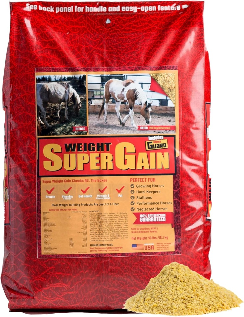 Super Váha Zvýšenie 40 LB, Equine Vitamín Minerálne, Probiotické a Váha Gain Supplement