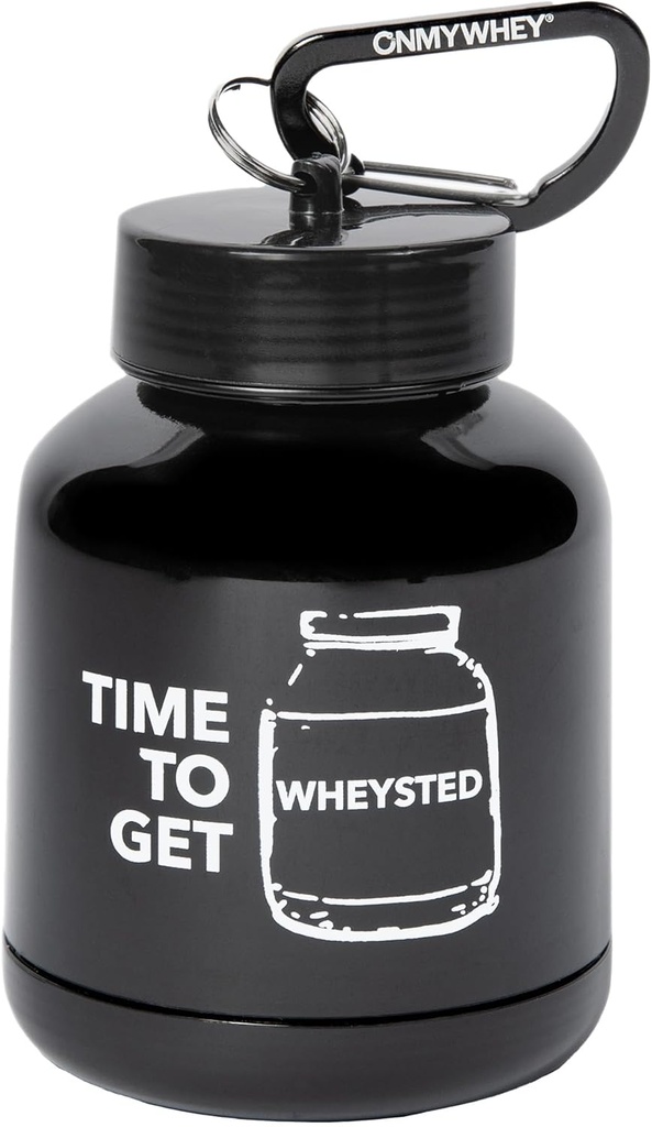 ONYWHEY Double Scoop (180cc) Protein and Supplement Keychain Funnel, Time To Get Wheysted
