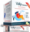 Vaily mama & Baby Probiotiká - Post- a prenatálne vitamíny Probiotiká Prášok pre ženy - Posilňuje imunitný systém a tráviace zdravie, zdravá detská koža - prenatálne esenciálne, jednoduché trávenie - 30 Sticks