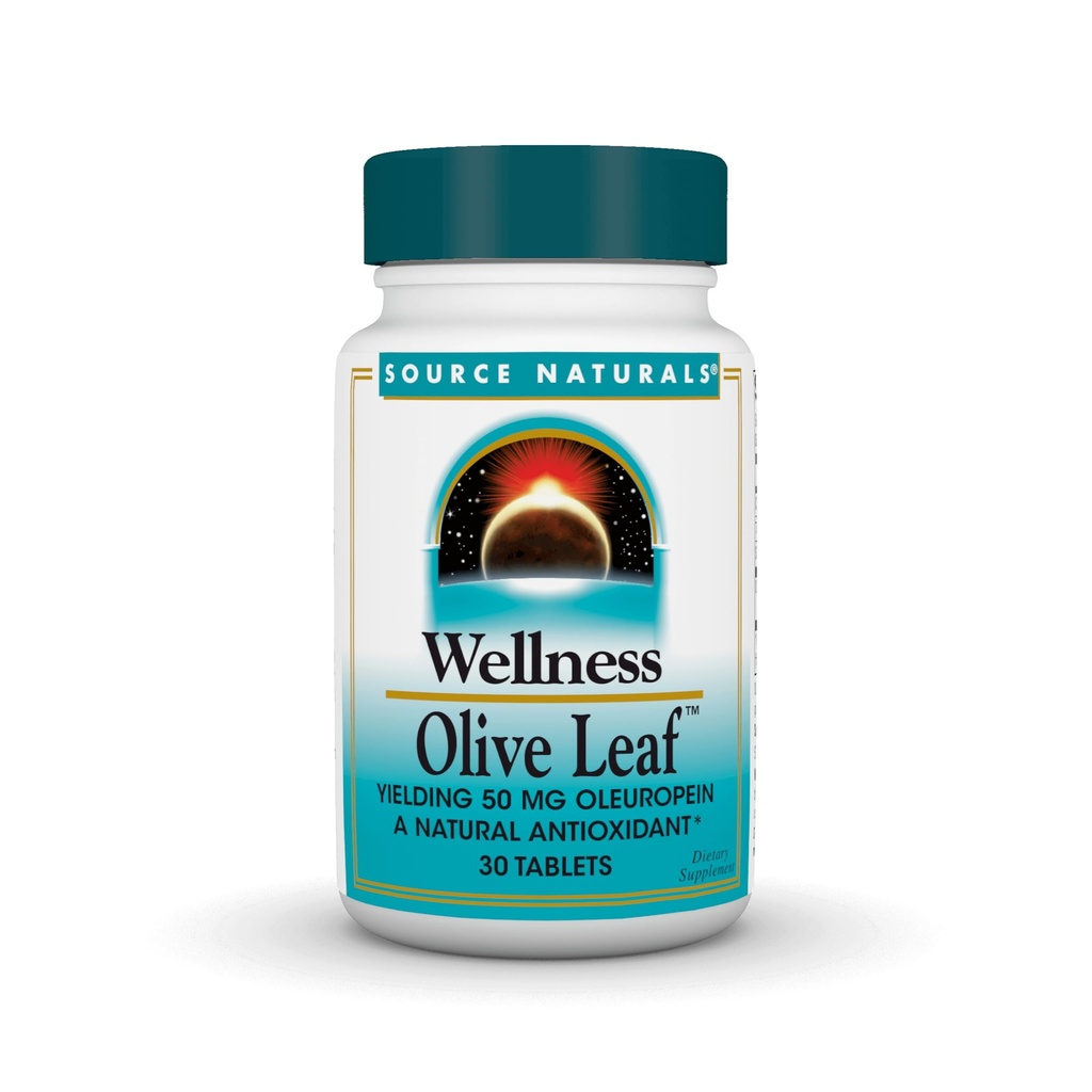 Zdroj Naturals Wellness Olive Leaf - Výnos 100 mg Oleuropein a Natural Antioxidant* - 30 tabliet
