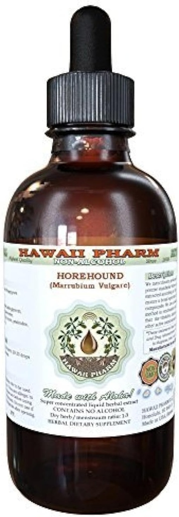 Horehound tekutý extrakt bez obsahu alkoholu, organický horehound (Marrubium vulgare) sušený bylinný glycerit 2 oz