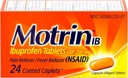 Motrin IB, Ibuprofen 200 mg tablety na liečbu horúčky, bolesti svalov, bolesti hlavy a bolesti chrbta, 24 Ct