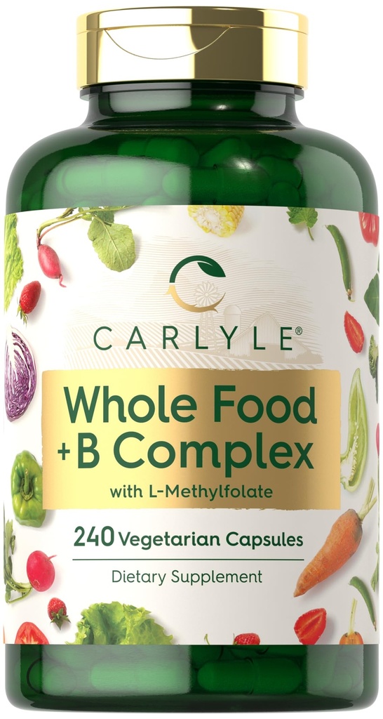 Carlyle vitamín B komplex celých potravín Blend 240 Kapsule 