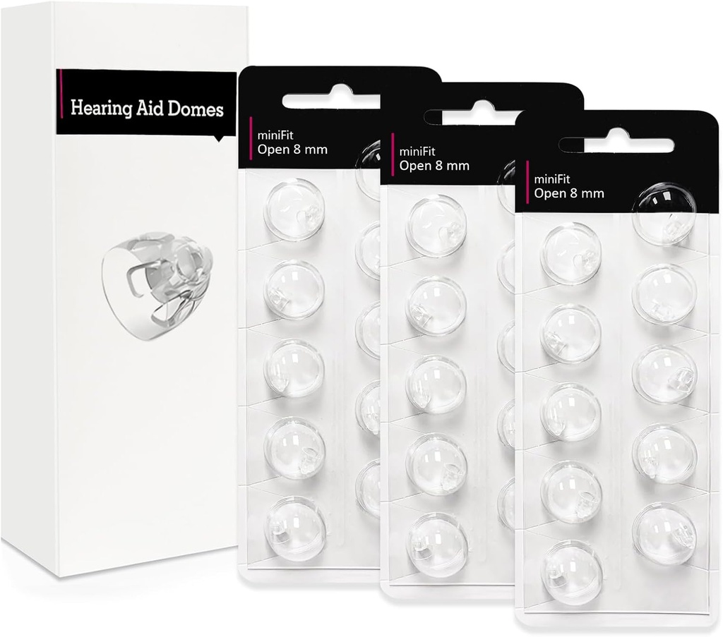 Otvoriť 8mm-Pomoc na počúvanie Domes pre Oticon Minifit, Oticon sluchové pomôcky dodávky, Náhradné diely príslušenstvo Univerzálny Oticon Domes pre sluchové pomôcky Čistenie Kits (30 ks)