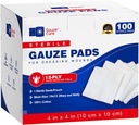 100ks Veľké Sterilné tampóny 4x4 Sterilné pre rany hromadne - 12ply Tkané Gauze Spongá 4x4 Sterilné - USP IV Dýchateľné mesh 4x4 Gauze Pads Sterilné pre zvýšenú absorpciu - Prvá pomoc lekár
