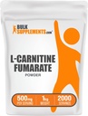 BulkSupplementments.com L-karnitín Fumarate prášok - karnitín doplnok, športové výživu, L-karnitín 500mg - bez lepku, 500mg naserving, bez lepku, 1kg (2,2 lbs) (Pack of 1)
