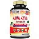 Kava Kava Supplement Extract Kapsule, 4 mesiace Supply with Ginkgo, Ashwagandha, Valerian- Relaxačné podpory Supplement- 120 Vegan Kapsule