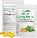 Olej z Oregano Kapsule - Zloženie Olej z Oregano Softgels - 2 v 1 6000mg Olej z Oregano s čiernym semenom olej 200mg - High Carvatrol & Thymochinón pre imunitnú podporu