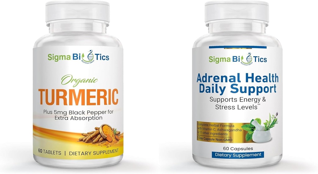 Organické Turmeric Supplement - Spoločná a imunitná podpora zdravia Doplnky a Adrenal Zdravie Denná podpora