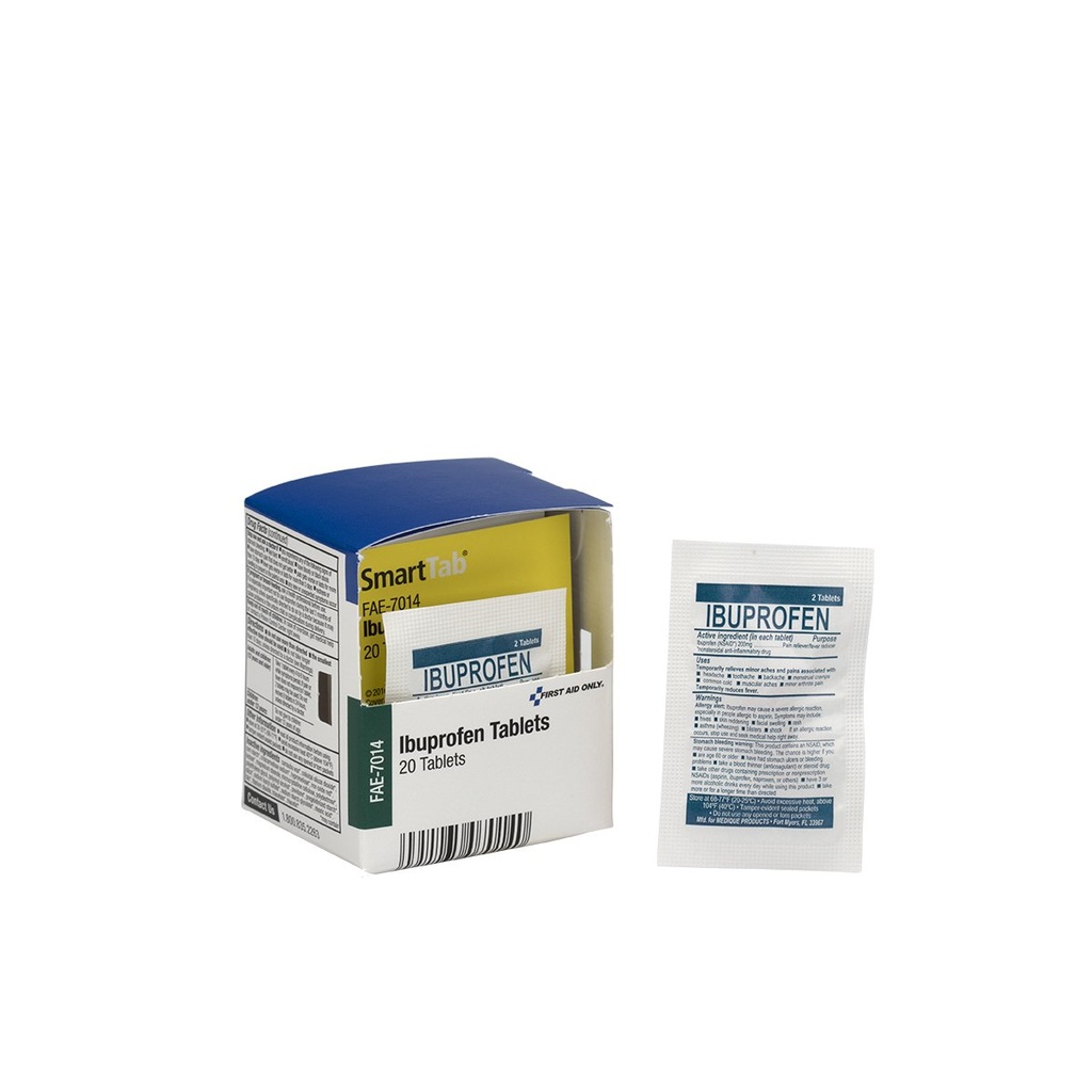 Prvá pomoc iba SmartCompliance Refill Ibuprofen, 2 tablety na balenie, 10 paketov na balenie